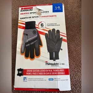 Karbon Heated Sport Gloves - Black & Gray